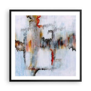 Poster in black frame - With a Stick on Water - 60x60 cm