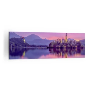 Canvas picture - Fairytale Island by Dusk - 160x50 cm
