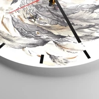 Clock face with lines