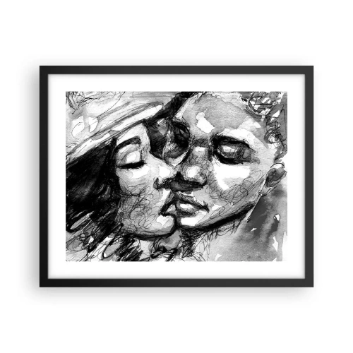 Poster in black frame - Tender Moment - 50x40 cm