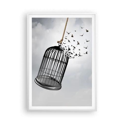 Poster in white frmae - Faith…Hope…Freedom! - 70x100 cm
