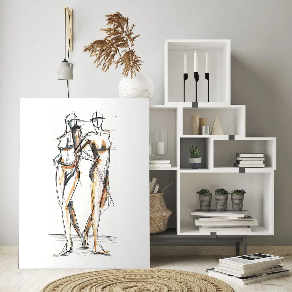 Glass picture - Study of Grace - 50x70 cm