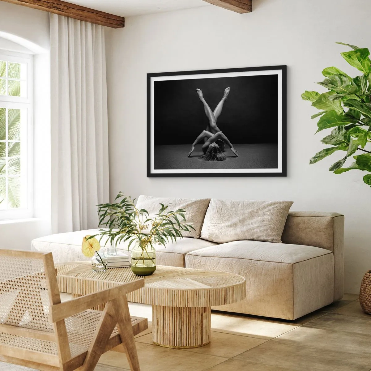 Poster in black frame - Geometry of Nakedness - 70x50 cm