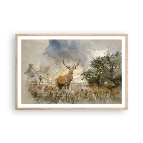 Poster in light oak frame - Dignity - Strength - Majesty - 91x61 cm