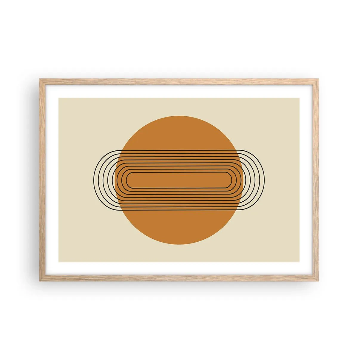 Poster in light oak frame - Perfect Plan - 70x50 cm