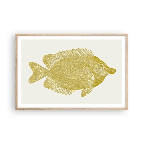 Poster in light oak frame - Just a Fish - 91x61 cm