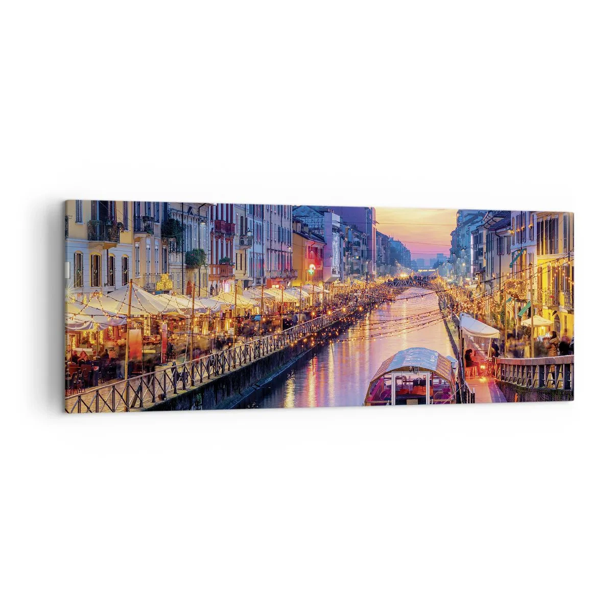 Canvas picture - Evening of Light and Fun - 140x50 cm