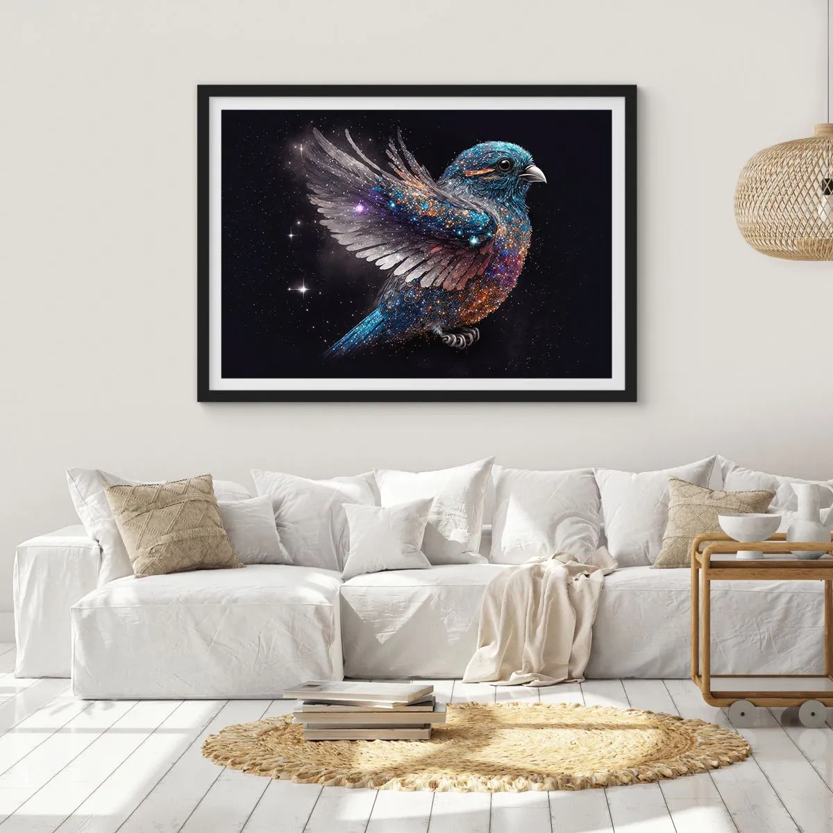 Poster in black frame - Diamond Sparrow - 70x50 cm