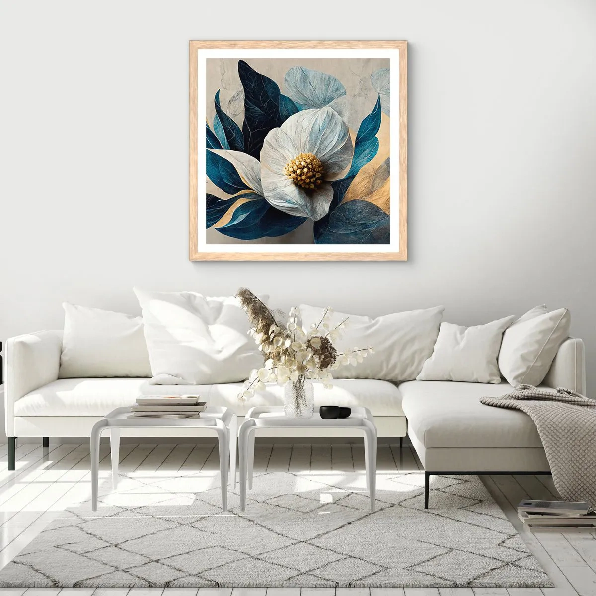 Poster in light oak frame - With a Heart of Gold - 40x40 cm