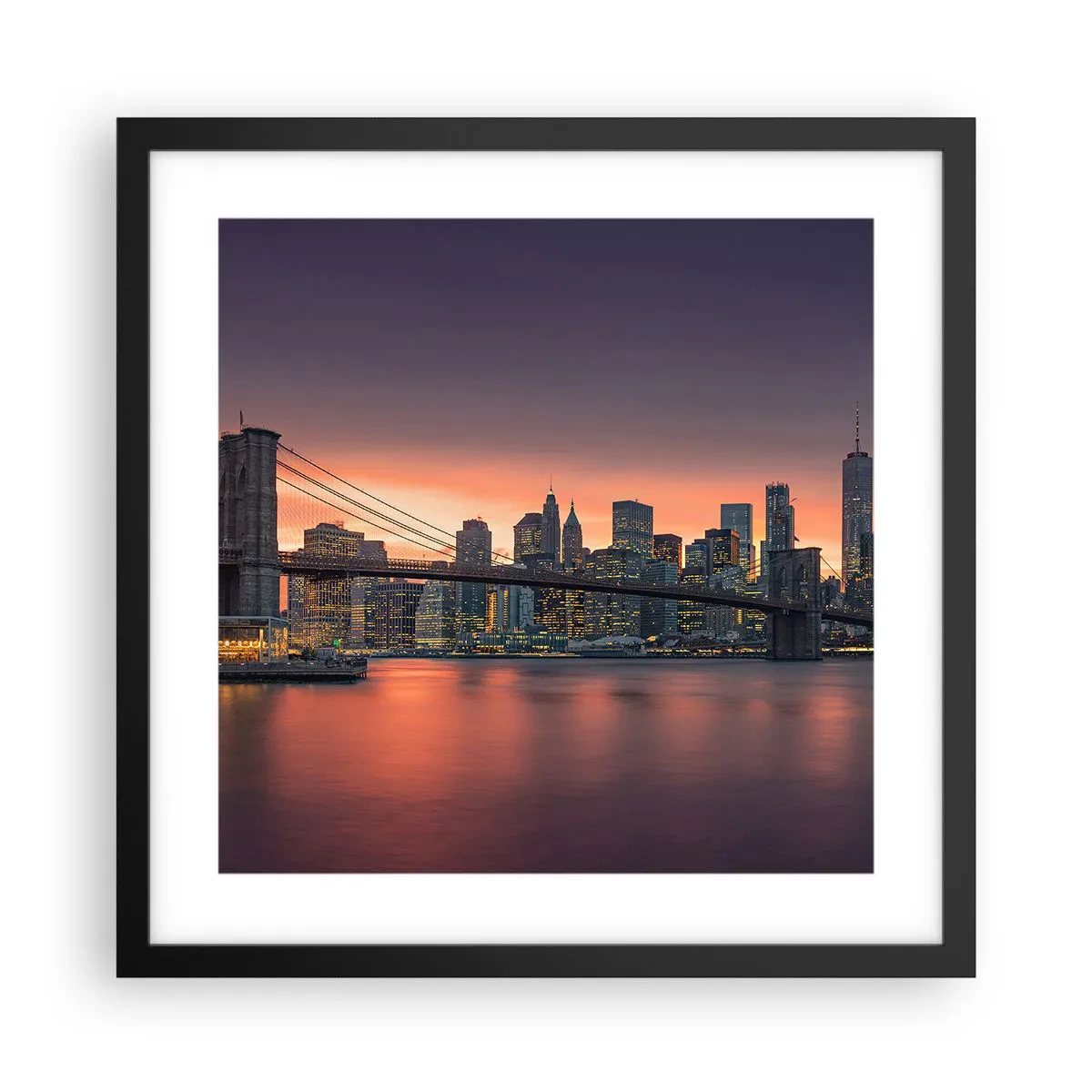 Poster in black frame - Submerged in Lilac Silence - 40x40 cm