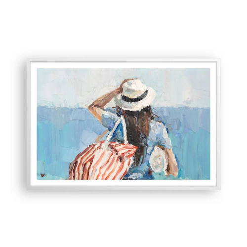 Poster in white frmae - Welcome to Holiday - 91x61 cm