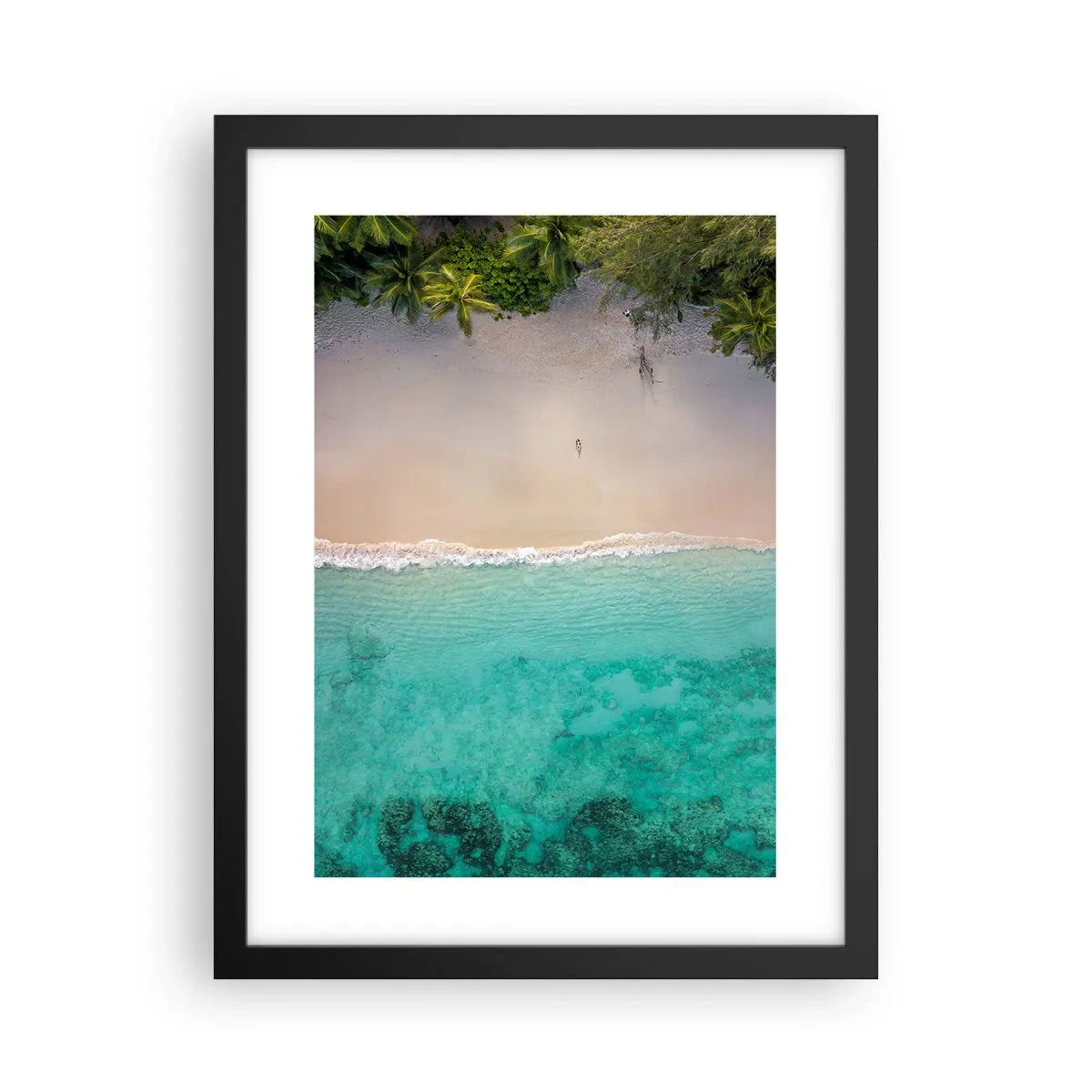 Poster in black frame - Paradise Beach - 30x40 cm