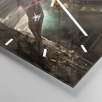 Clock face with lines