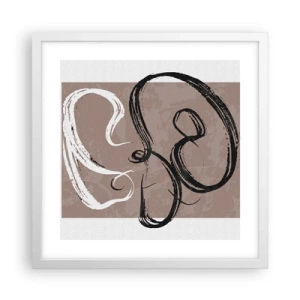 Poster in white frmae - Composition -In Search of Completeness - 40x40 cm