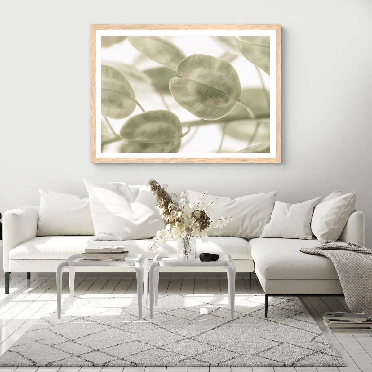 Poster in light oak frame - In the Beginning There Were Leaves… - 100x70 cm