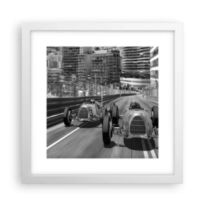 Poster in white frmae - Long Time Ago in Monte Carlo - 30x30 cm
