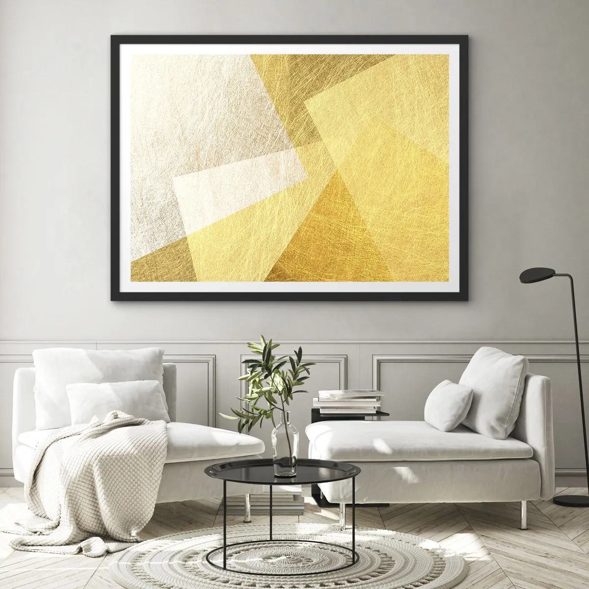 Poster in black frame - Weather of Geometry - 40x30 cm
