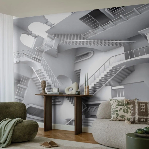 Photo Wallpaper Premium Canvas - Paradoxes of Space - Abstraction, 3D, Architecture - 200x140 cm