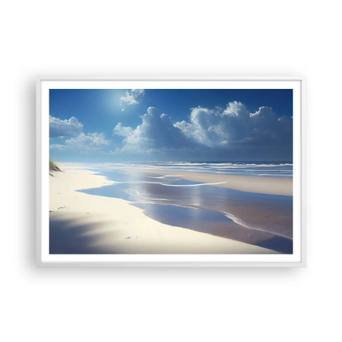 Poster in white frmae - Paradise Holiday - 100x70 cm