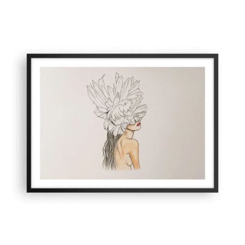 Poster in black frame - Crowned Beauty - 70x50 cm