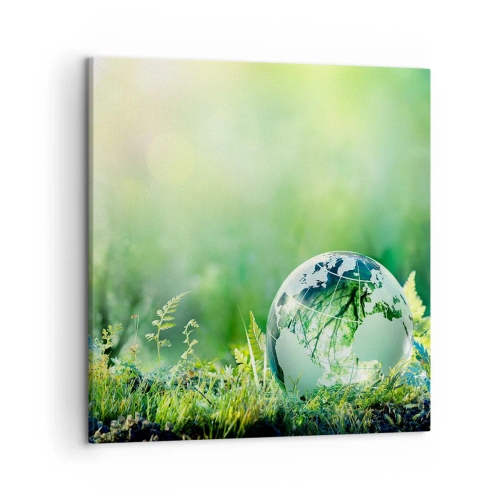 Canvas picture - Green Planet - 50x50 cm