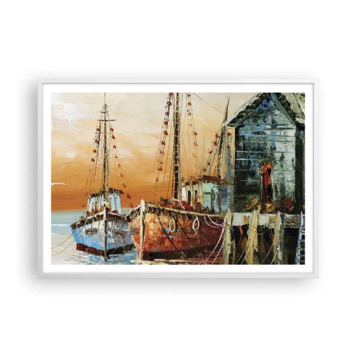 Poster in white frmae - Calm Return - 100x70 cm