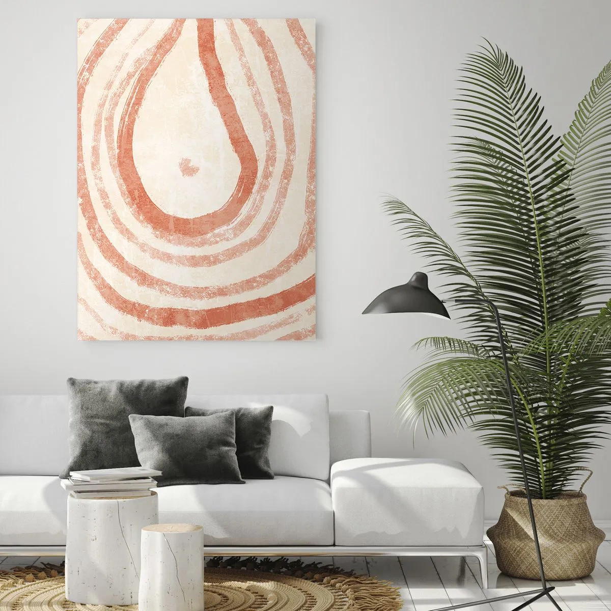 Glass picture - Coral Circles - Composition - 50x70 cm