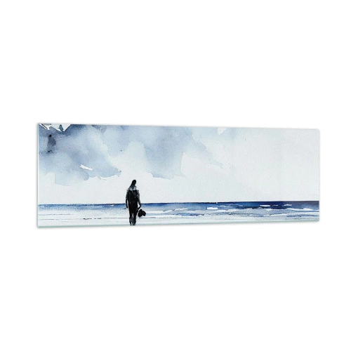 Glass picture - Conversation with the Sea - 160x50 cm