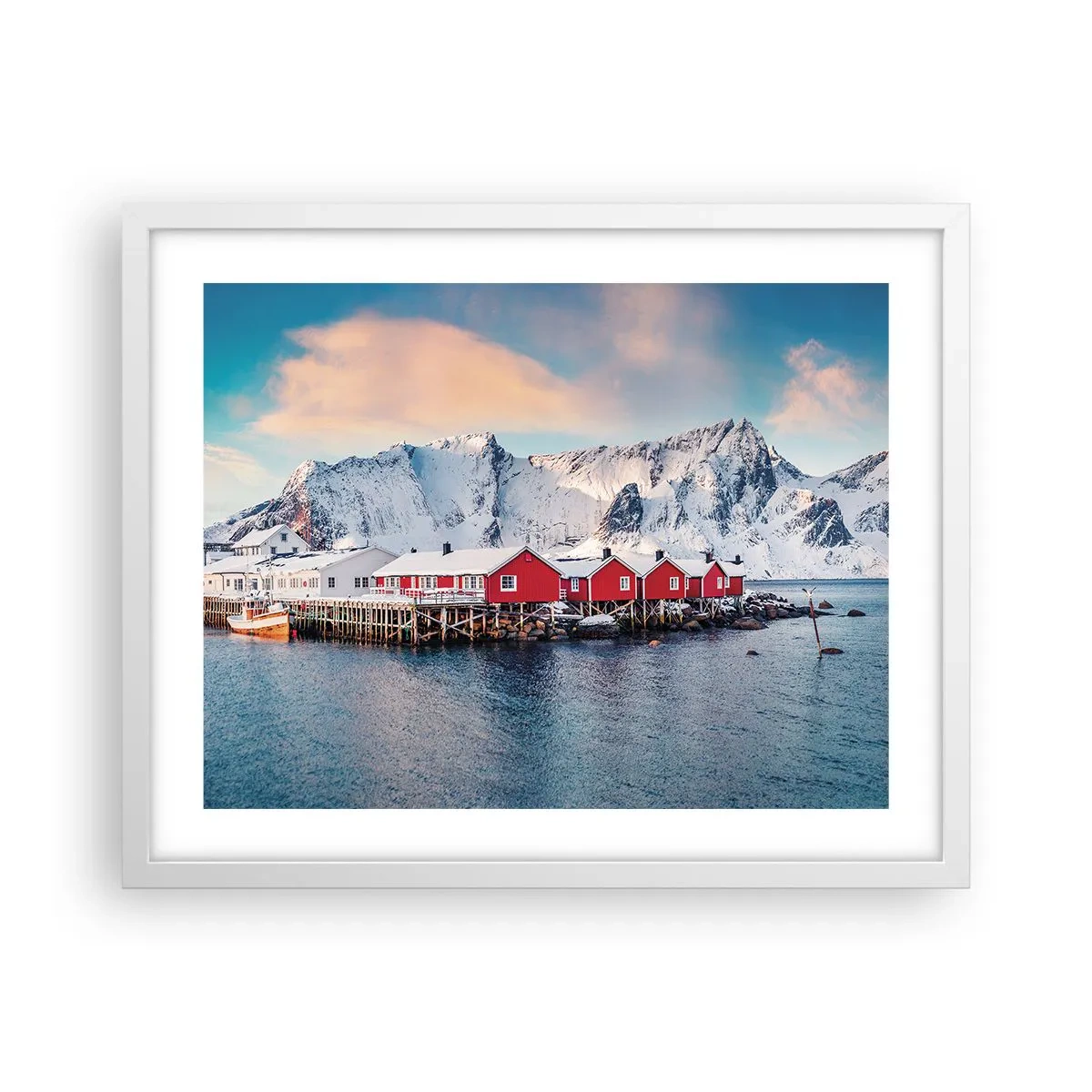 Poster in white frmae - Northern Retreat - 50x40 cm
