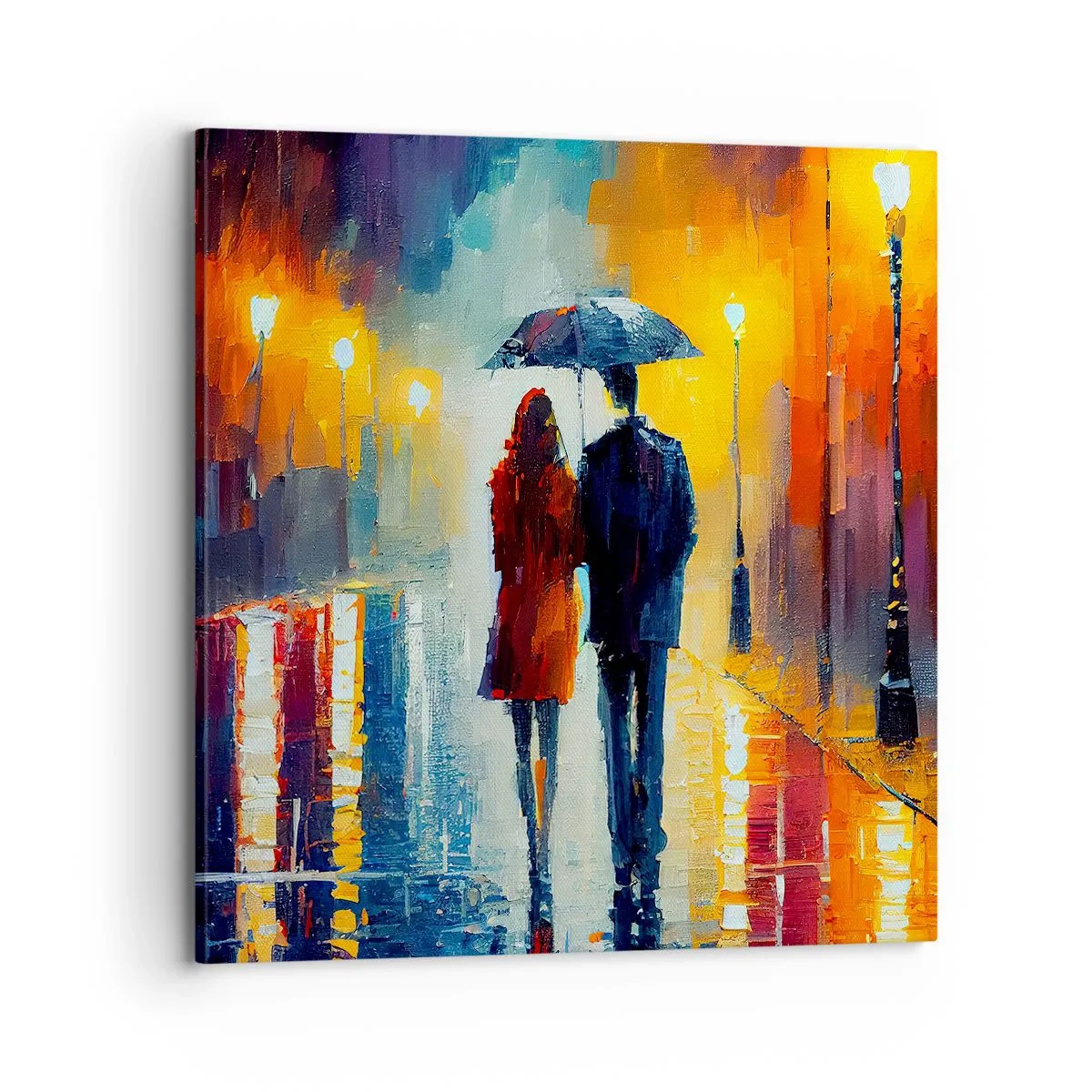 Canvas picture - Together - Colourful Night - 70x70 cm