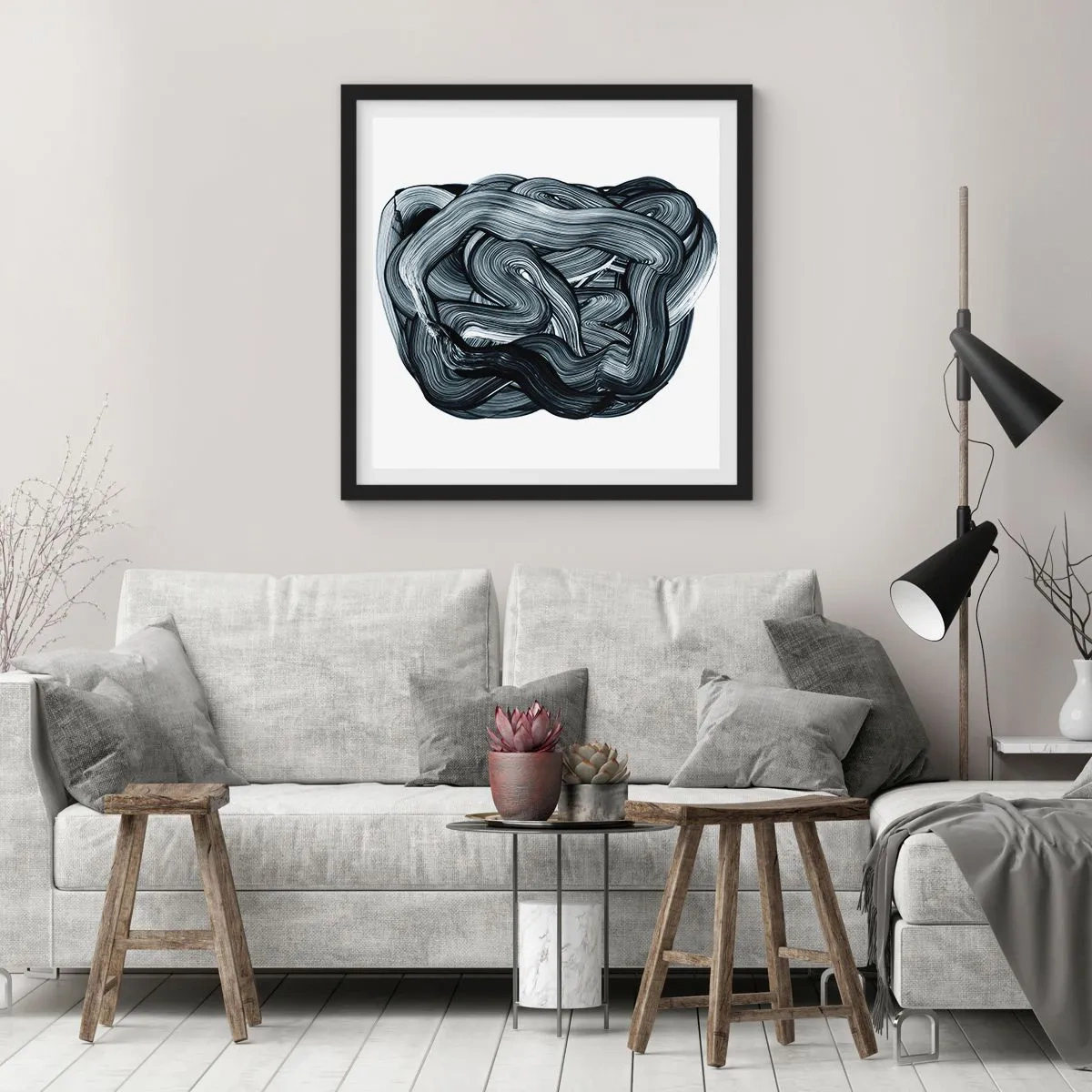 Poster in black frame - It's Not So simple - 50x50 cm