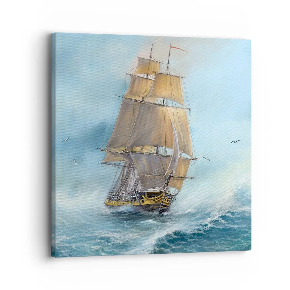 Canvas picture - Gliding on the Waves - 30x30 cm