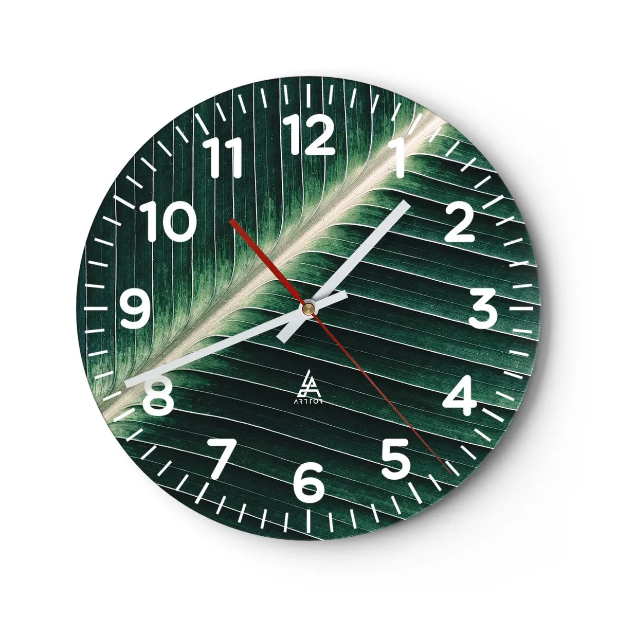 Wall clock - Clock on glass - Rhythm of Nature - 30x30 cm