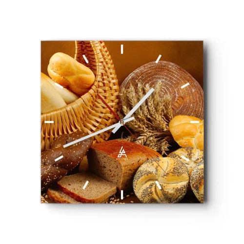 Wall clock - Clock on glass - We've Baked It! - 40x40 cm