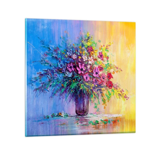 Glass picture - Gift from Summer Meadow - 50x50 cm