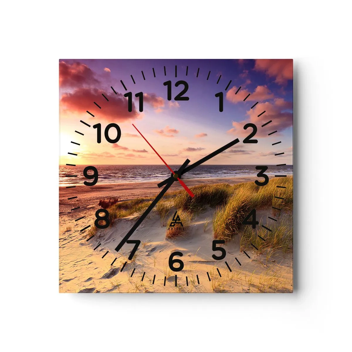 Wall clock - Clock on glass - Air Smells of Summer - 30x30 cm