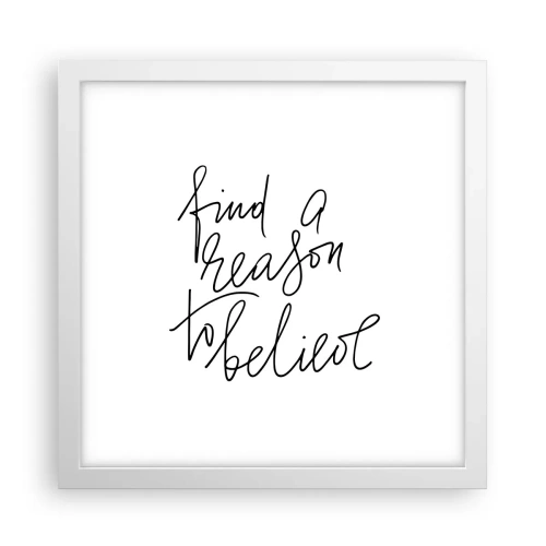 Poster in white frmae - It Is Possible - 30x30 cm