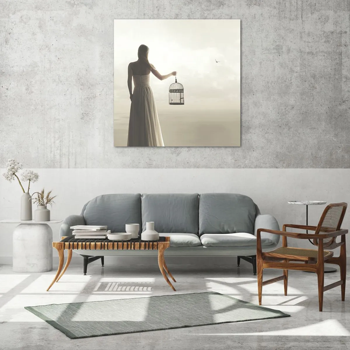 Glass picture - Be Free - 70x70 cm