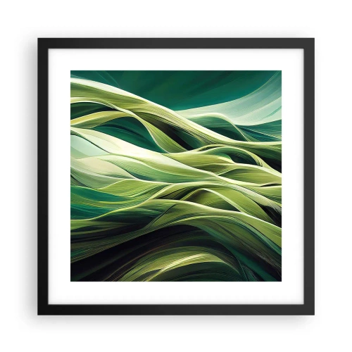 Poster in black frame - Abstract Playing Green - 40x40 cm