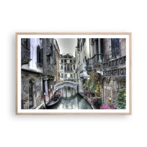 Poster in light oak frame - For Centuries in Quiet Contemplation - 100x70 cm