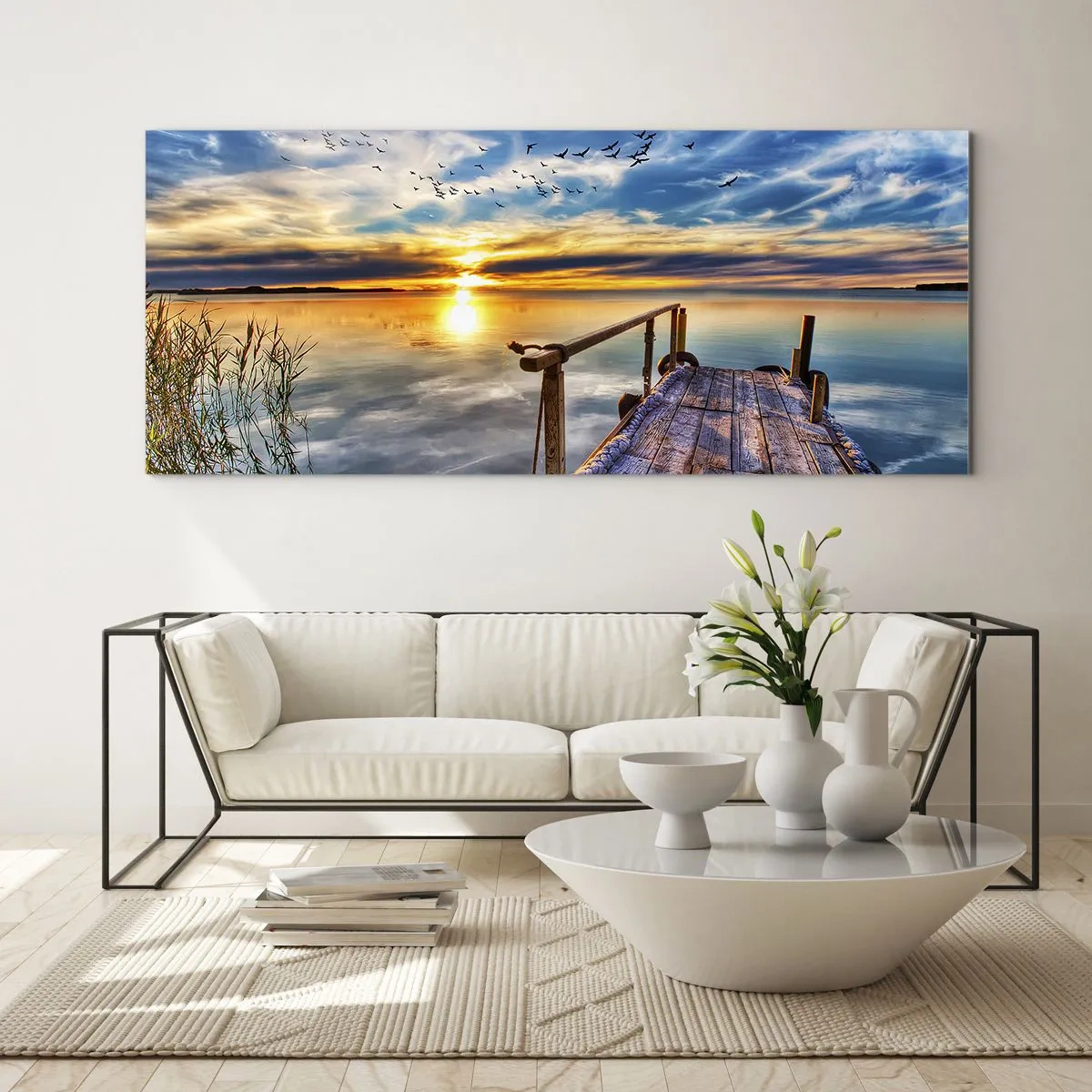 Glass picture - Wind is Taking a Break - 100x40 cm