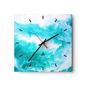 Wall clock - Clock on glass - At the Heart of Element - 40x40 cm