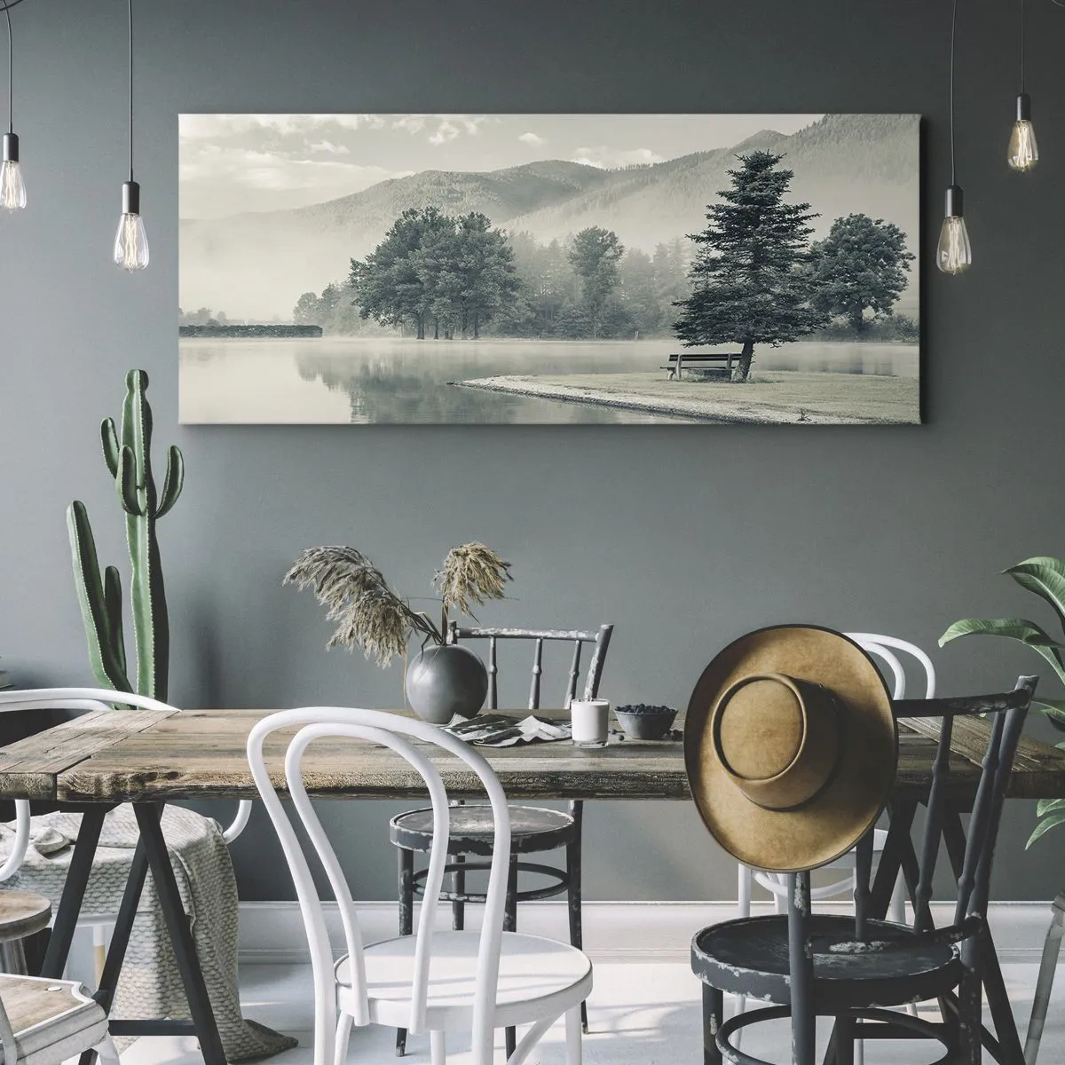 Canvas picture - Lake Is Still Asleep - 120x50 cm