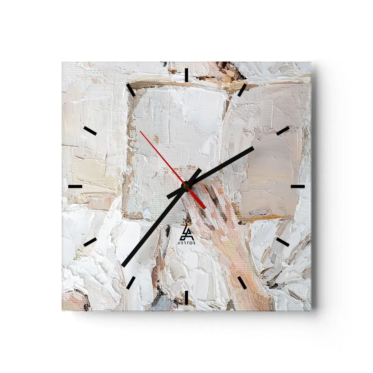 Wall clock - Clock on glass - In Another World - 40x40 cm