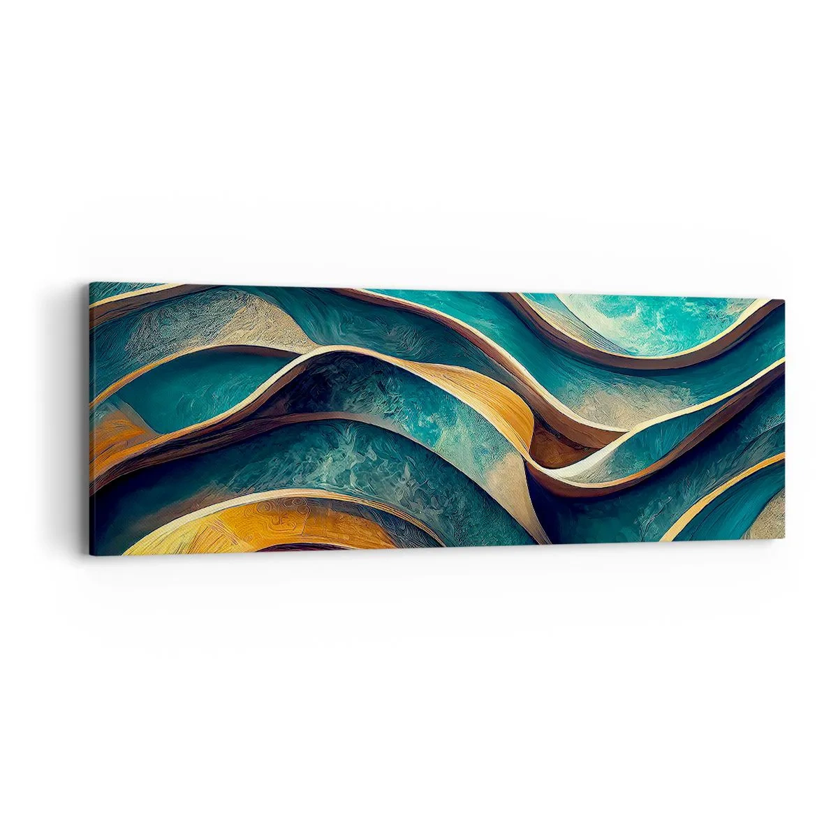 Canvas picture - Meanderings of Blue - 90x30 cm