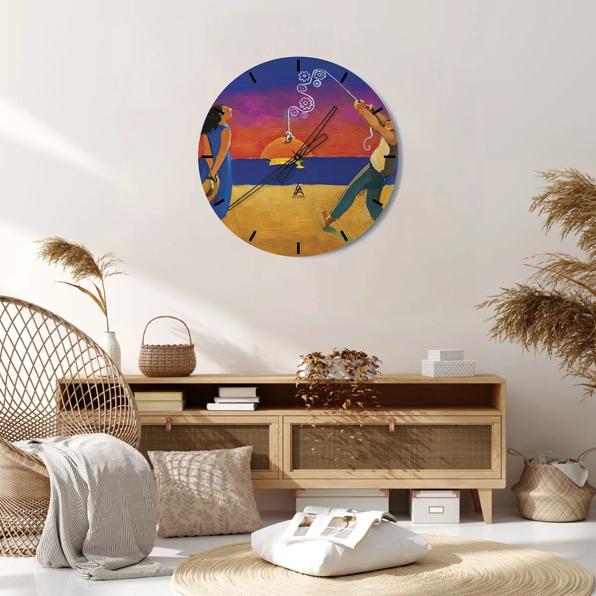 Wall clock - Clock on glass - More than a Star from the Sky - 40x40 cm