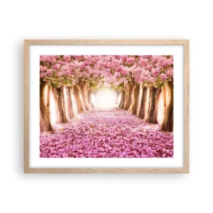 Poster in light oak frame - Way to Heaven - 50x40 cm