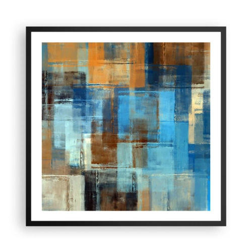 Poster in black frame - Through Blue Curtain - 60x60 cm