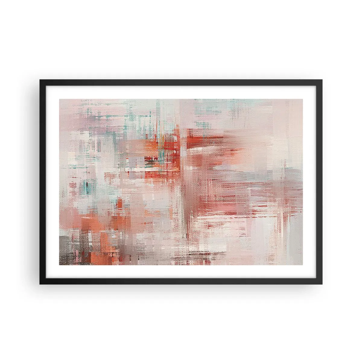 Poster in black frame - Foggy but Pink - 70x50 cm