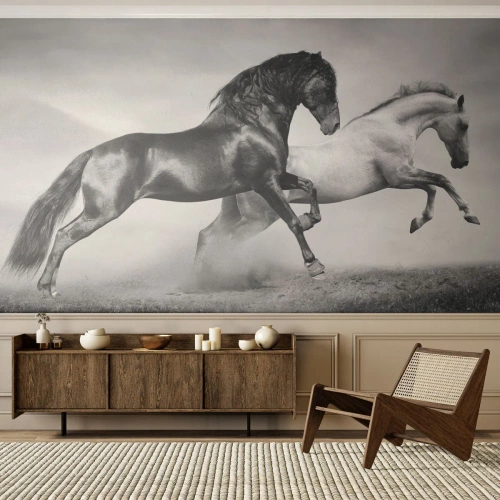 Photo Wallpaper Premium Canvas - Angels and Demons - Animals, Horses, Nature - 500x350 cm